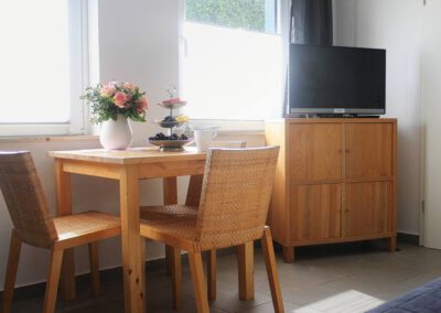 Wohn- und Essbereich mit TV